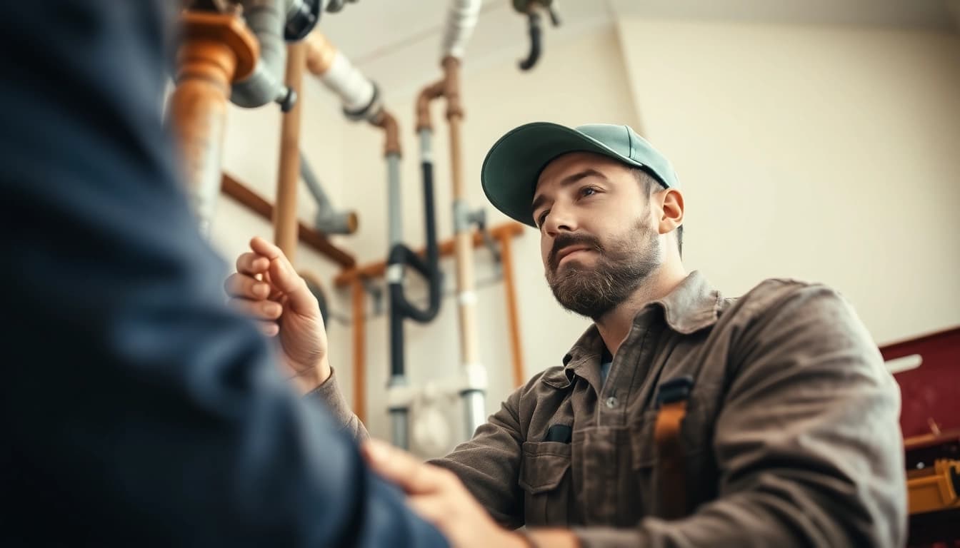 Providing whole house repiping services St Petersburg FL with a skilled plumber assessing pipes.