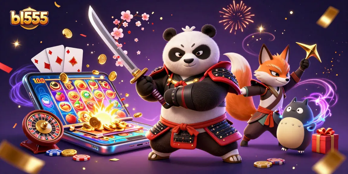 Engage in thrilling gameplay at bl555 with samurai panda and ninja fox in action.