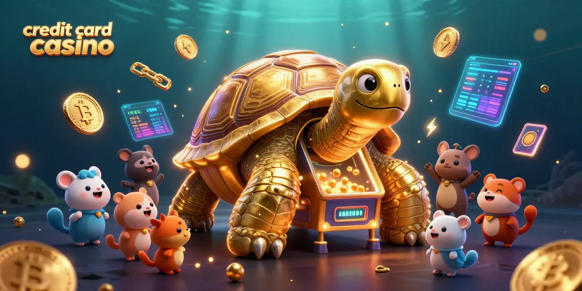 Engage with thrilling gameplay at a credit card casino featuring iconic characters and vibrant crypto elements.