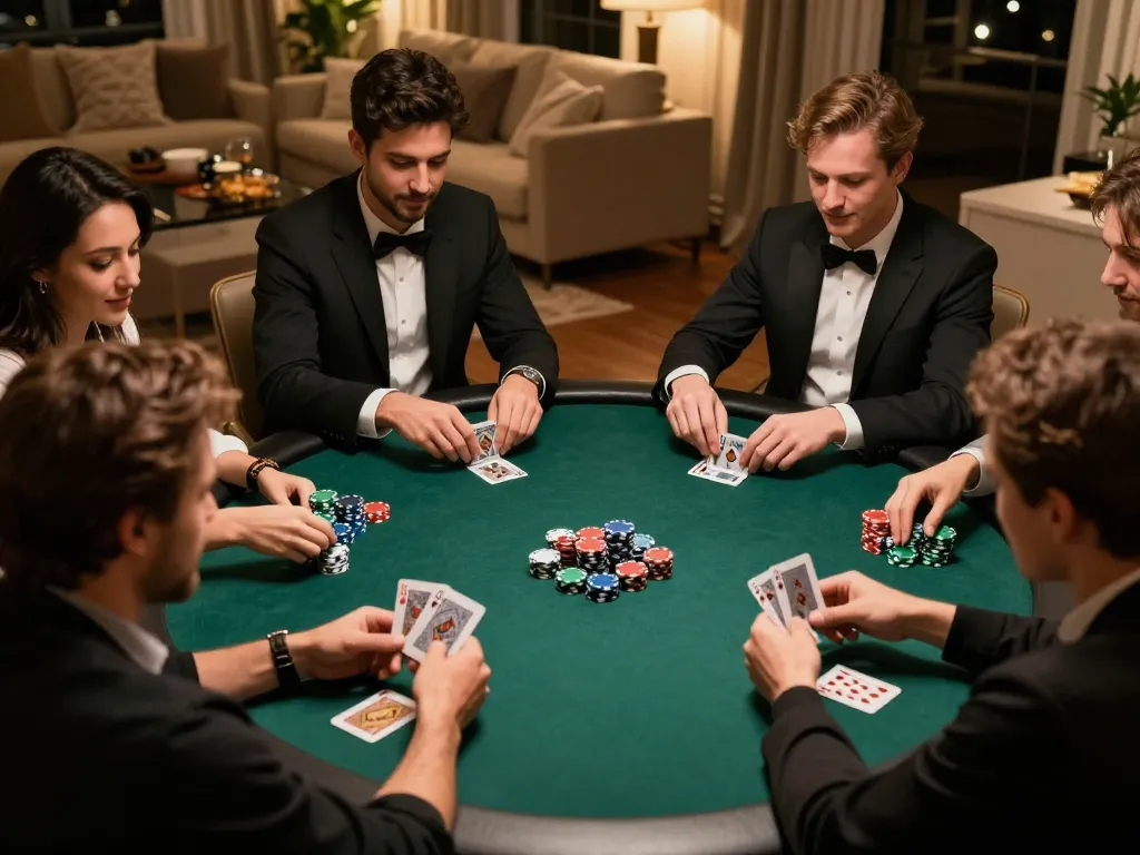 B52CLUB's thrilling poker night with friends showcasing strategic gameplay and camaraderie.