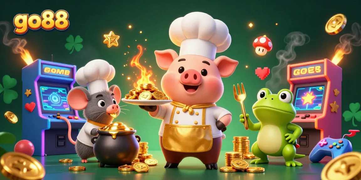 Experience the excitement of go88 with vibrant characters and casino elements in a dynamic gaming scene.