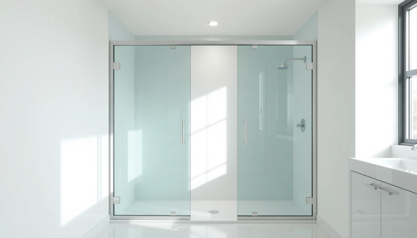 Install sliding shower doors for a modern, elegant bathroom transformation.