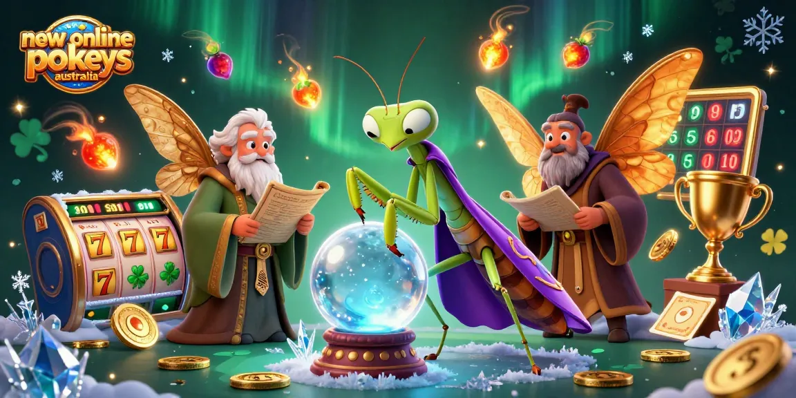 Experience new online pokies Australia in a vibrant 3D illustration showcasing fortune and gaming elements.