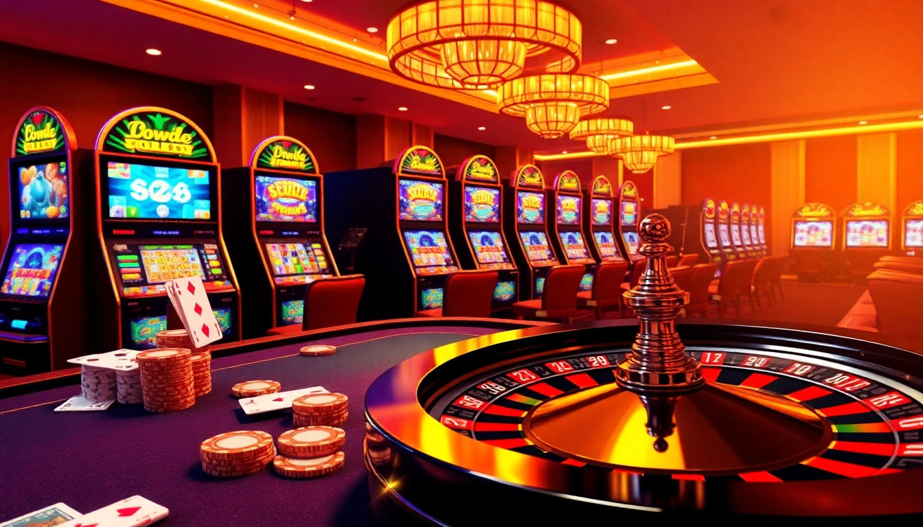 Experience the excitement of pg88 with vibrant casino tables, colorful chips, and dynamic slot machines.