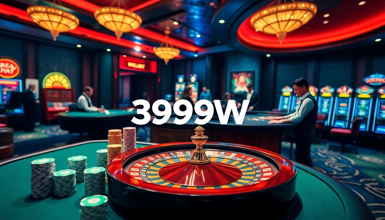 Experience exhilarating gameplay at 399W with vibrant casino tables and immersive slot machines.
