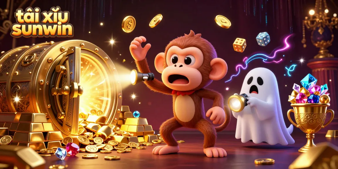 Experience the thrill of tài xỉu sunwin in this vibrant casino scene with mischievous characters.