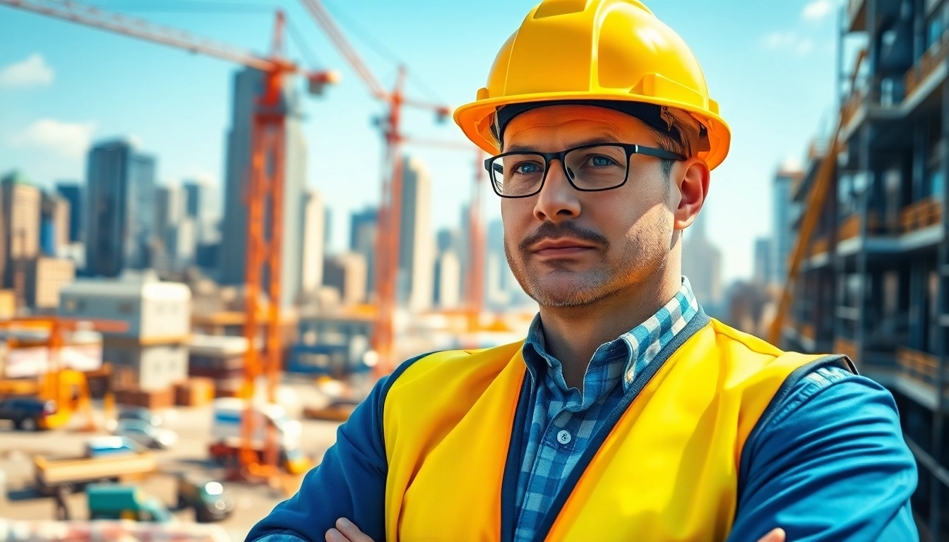 Manhattan Construction Manager directing a construction site with workers and cranes, showcasing expertise.