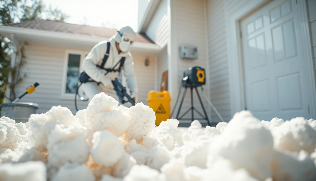 Efficient spray foam removal UK process by a professional team in action, ensuring a clean outcome.
