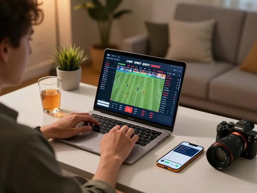Engage in sports betting on https://lu88live.com/ with live events and odds displayed on a laptop
