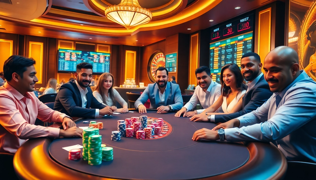 Cakhiatv enhancing the excitement of poker games at a luxurious casino table.
