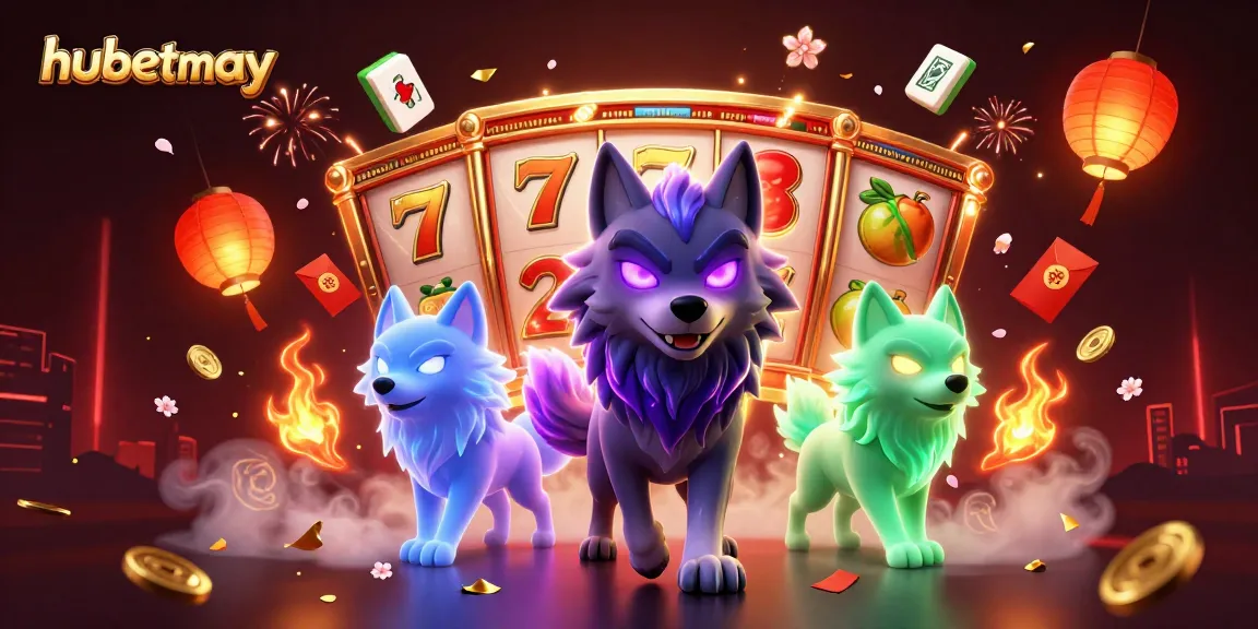 Experience the thrill of hubetmay slots with a mystical wolf pack and vibrant game elements.