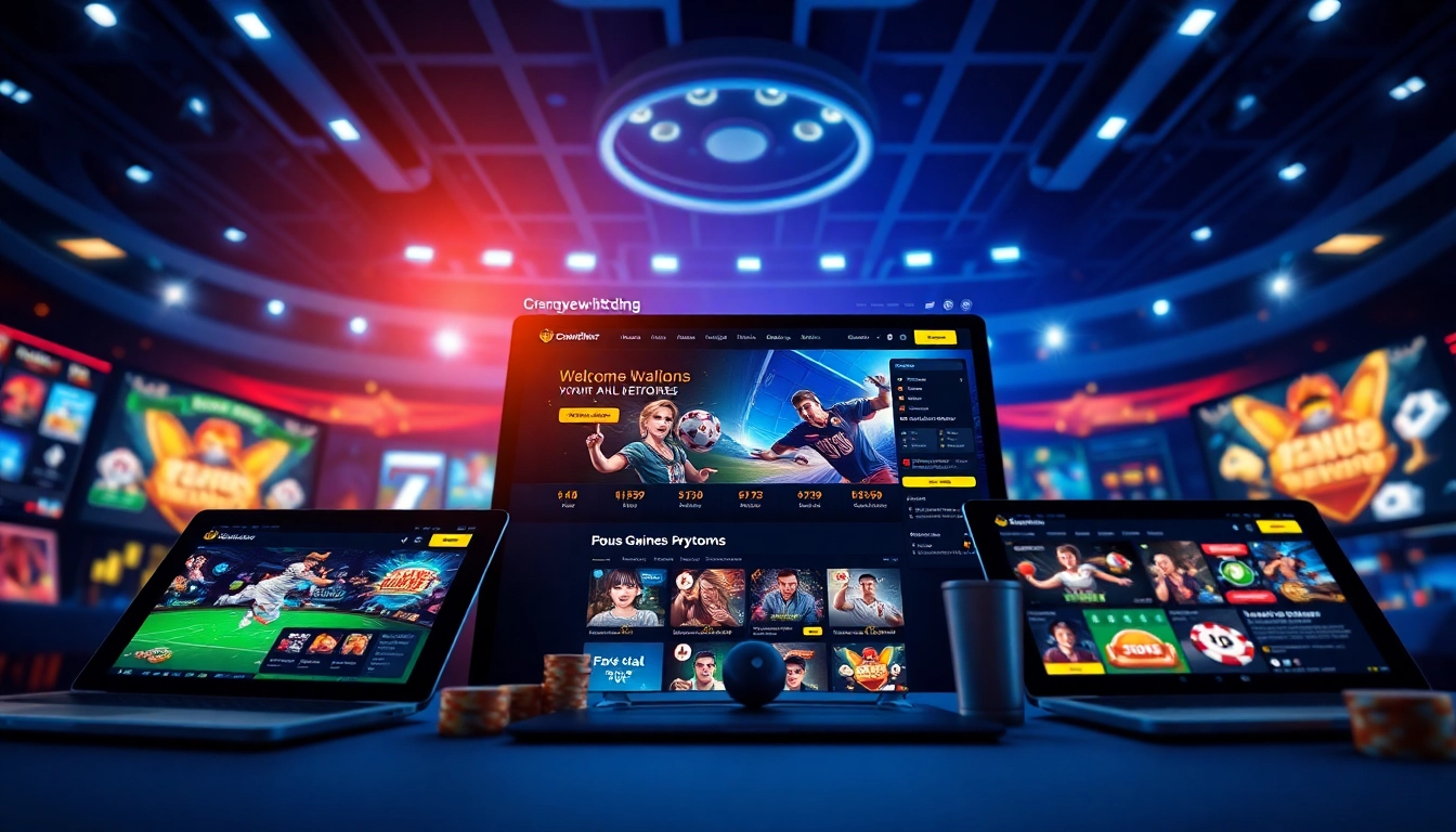 Exciting online betting scene featuring stimmgewitter.org with dynamic game interfaces and promotions.