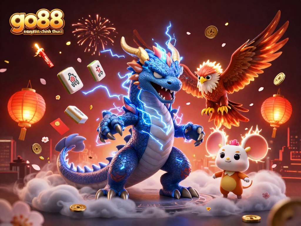 Engage with the exciting world of go88 trang chu chinh thuc featuring immersive dragon and hawk characters.