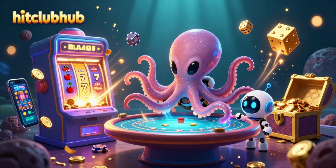 Engage in thrilling gameplay with hitclubhub featuring a colorful 3D alien octopus and exciting casino elements