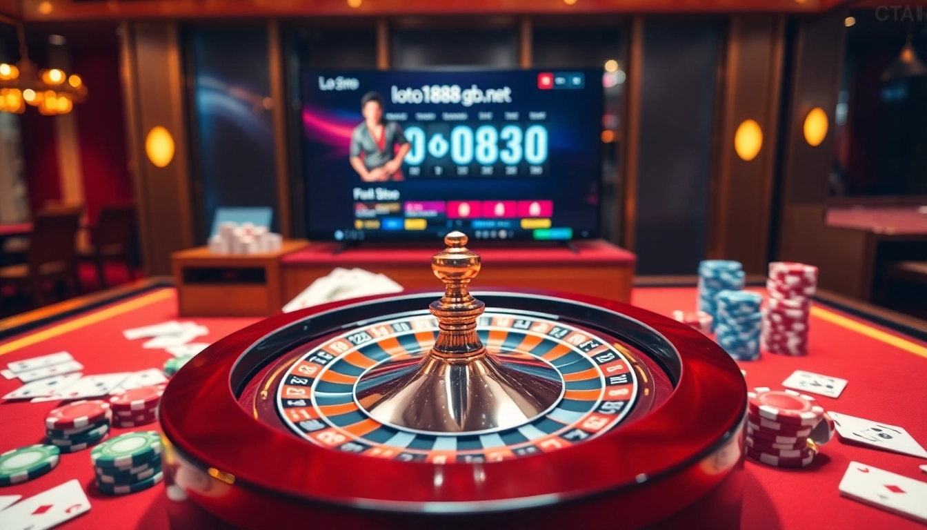 Engaging in online betting action at loto188.gb.net with vibrant casino visuals.