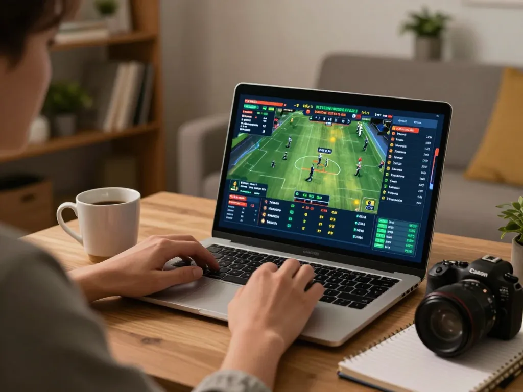Engaging in online sports betting at https://sky88live.com/ with a warm home atmosphere and strategic approach.