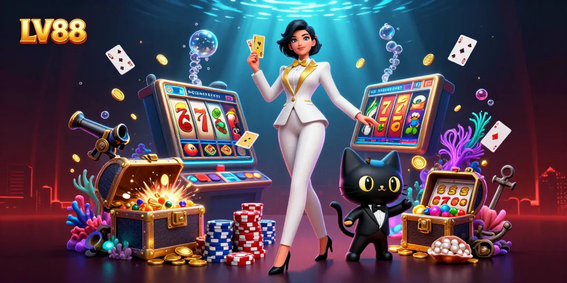 Experience the excitement of LV88 with a glamorous dealer and dynamic game elements.