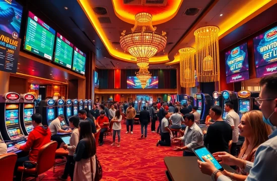 Experience excitement at winvn88.live with a luxurious casino atmosphere showcasing diverse gaming options.