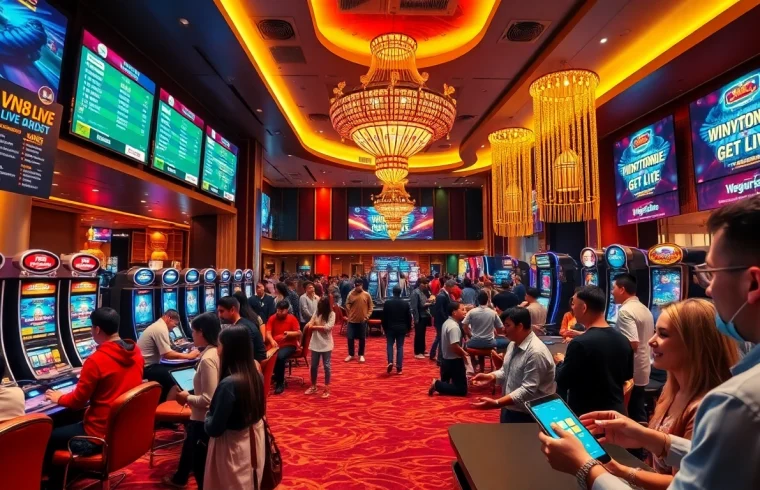 Experience excitement at winvn88.live with a luxurious casino atmosphere showcasing diverse gaming options.