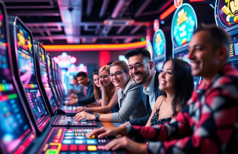 Excited players enjoying games at tk88win.live's online casino.