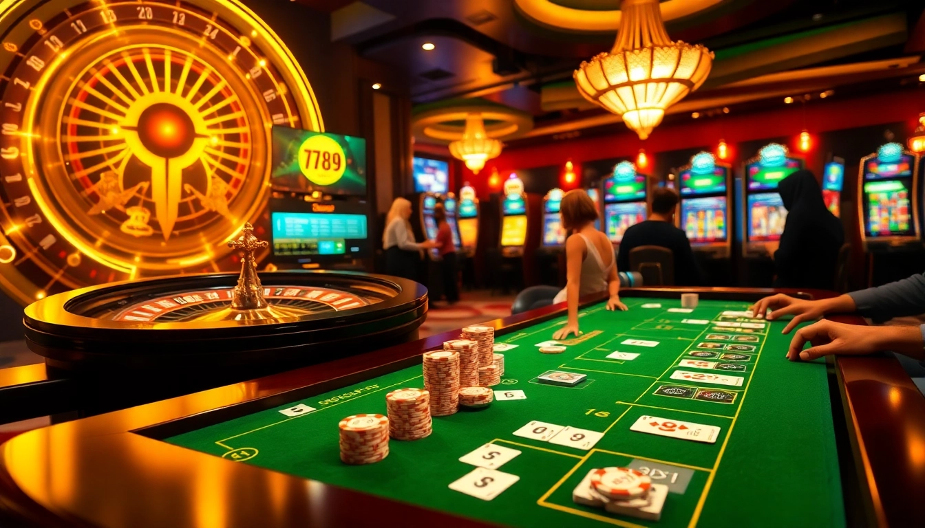 Players enjoying a thrilling game at the vibrant 789f casino table.
