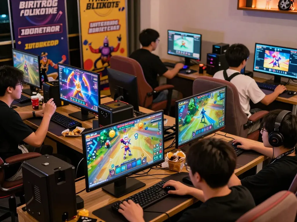 S666 gaming community engaging in exciting matches, showcasing vibrant game graphics and player interactions.