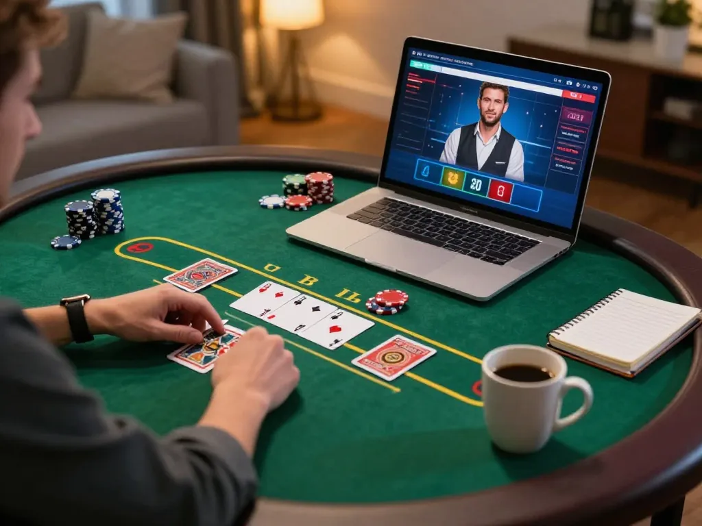 Experience the thrill of online blackjack with iwinclub, showcasing vibrant gameplay and strategic planning.