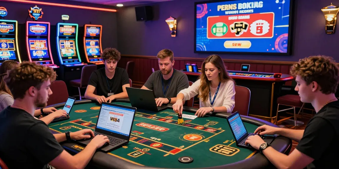 Engaged players at https://scoarch.org.uk credit card casino with Visa and Mastercard, vibrant gaming atmosphere.