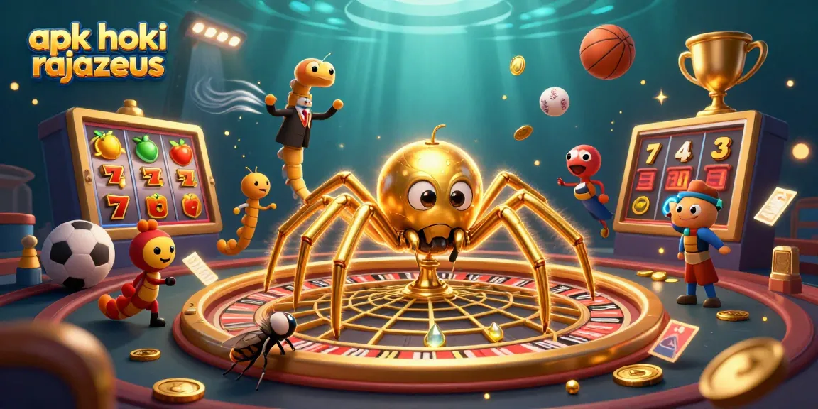 Place your bets with apk hoki rajazeus in this dynamic casino scene featuring vibrant game elements.